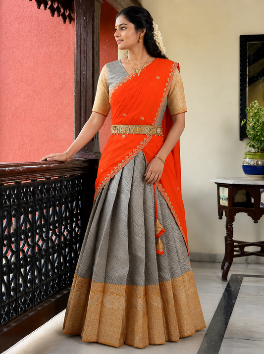 Stylish Ethnic Half Saree for Festive Occasions