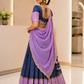 Festive Wear Silk Blend Occasion Wear Half Saree for Girls