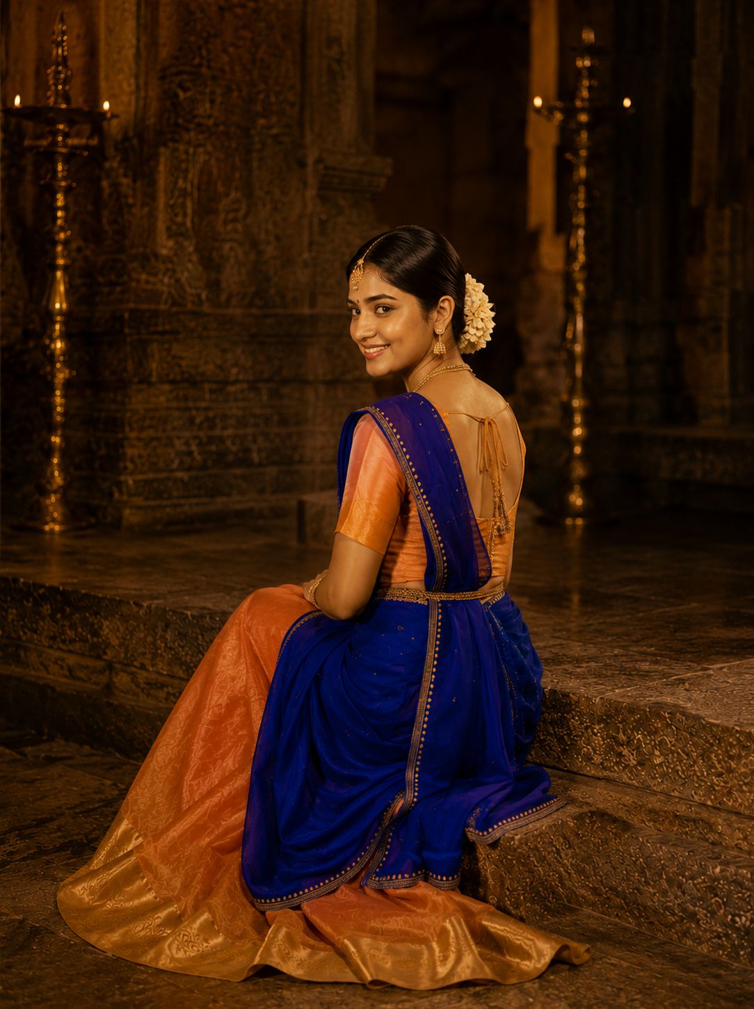Traditional Festive Celebration Wear Half Saree