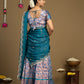 Wedding & Festival Wear Teal Blue Half Saree for Women