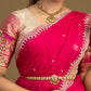 Traditional cream and pink half saree