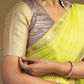 Side View of Lime Green Designer Half Saree for Women