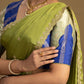 Olive Green Designer Half Saree
